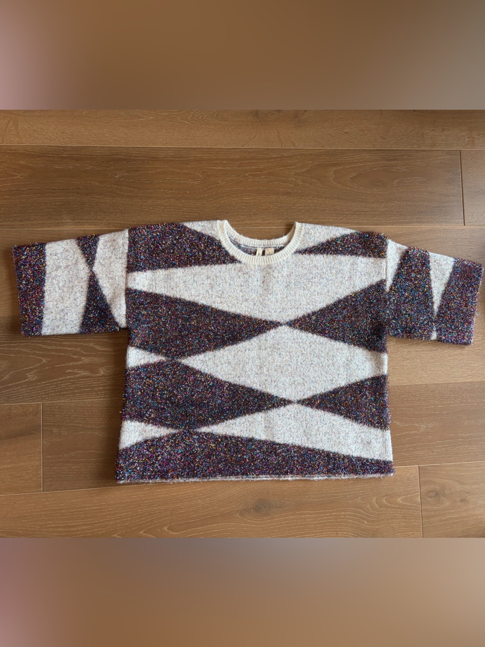 Anthropologie Festive Metallic Sweater